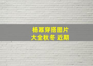 杨幂穿搭图片大全秋冬 近期